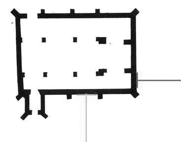 plan with lines of St Michael at Plea