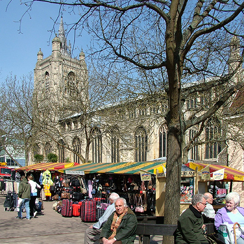 Cowgate showing st James church