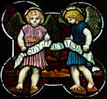 Garboldiston Church norfolk children in stained glass
